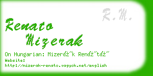 renato mizerak business card